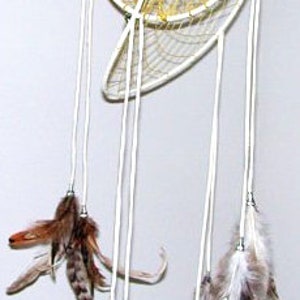 Custom Large Multi-dimentional Dreamcatcher with Crystals and Power Animal, Made to order extra large Dreamcatcher, Totally Customized white deerskin