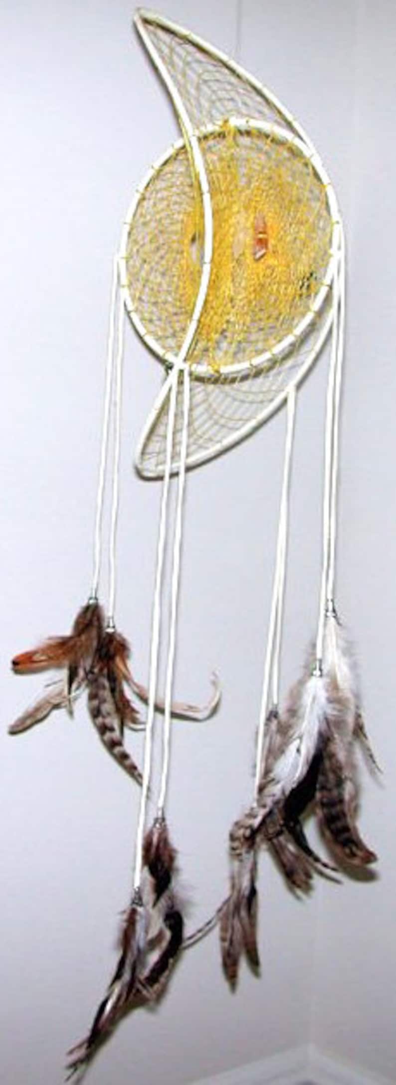Custom Large Multi-dimentional Dreamcatcher with Crystals and Power Animal, Made to order extra large Dreamcatcher, Totally Customized white deerskin