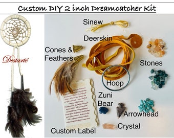 Custom DIY 2 inch Dreamcatcher Kit Make your own dream catcher Do it yourself dreamcatcher choose your own kit options