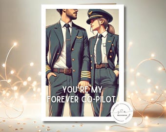 Tarjeta de amor imprimible para parejas / Tarjeta de aniversario y San Valentín / Ilustración romántica / PDF