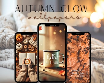 Cozy Autumn Phone Wallpapers | 30 Fall Backgrounds (Digital Download)