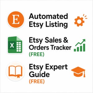 Etsy Ad Automation System, Make.com AI Workflow for Etsy Sellers + Free Sales Tracker + Expert Selling Guidebook