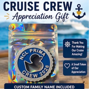 Cruise Crew Appreciation Gift | Personalized Cruise Thank You Coins | Cruise Tip