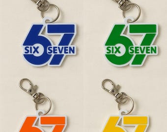 6 7 Keychain – “Six Seven” – Custom Colors | 3D Printed Keychain