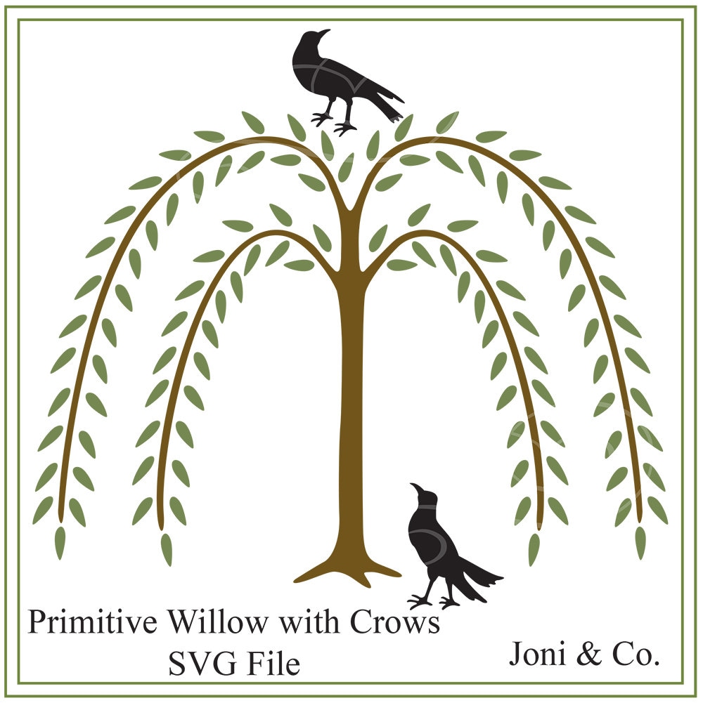 willow-with-crows-primitive-svg-file-download-primitive-svg-glass-block-design-early-american-barn-quilt-etsy