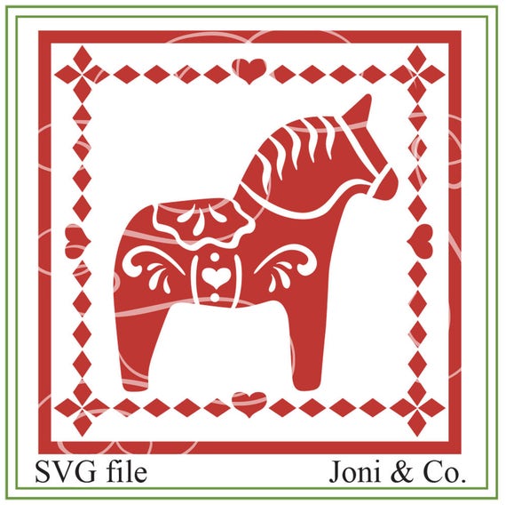 Download Dala Horse Glass Block Svg File Scandinavian Horse Swedish Etsy PSD Mockup Templates