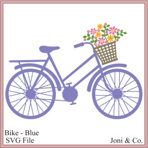 Fiets svg, fiets met bloemenmand, opstrijkbare overdracht svg, afdrukbaar, tuin svg, teken svg, bruiloft svg, fiets svg, paarse fiets, svg fiets
