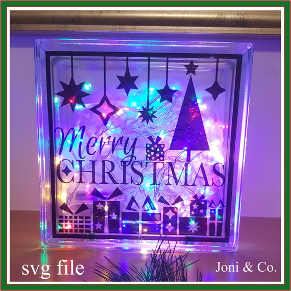 Glass Block SVG, Christmas Tree Svg. Glass Block SVG Cut File, Glass Blocks,  Vinyl Cutting, Cards, Iron on Transfer, Christmas Crafts 