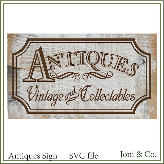 Download Antiques Sign Svg Vintage Sign Svg Iron On Transfer Svg Etsy