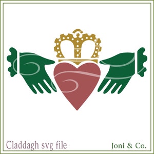 Claddagh SVG, Celtic, Celtic Claddagh, SVG, Celtic glass block design, vinyl cutting, cards, iron on transfer, crafts
