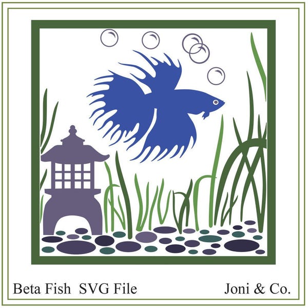 Beta Fish svg, fish bowl svg, glass block design Vinyl cutting file, SVG, Glass blocks, print, iron on transfer, SVG file, Beta Fish