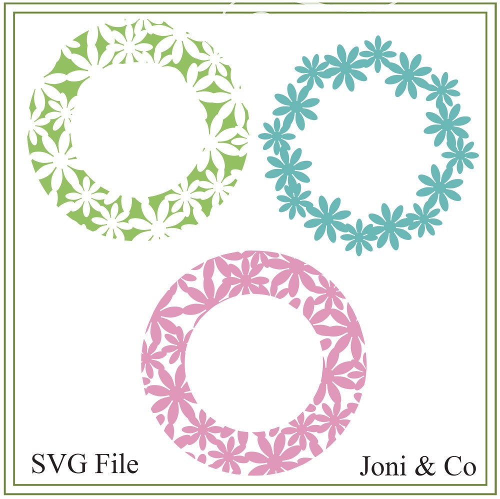 Download Daisy Borders SVG Floral borders svg Wedding SVG | Etsy