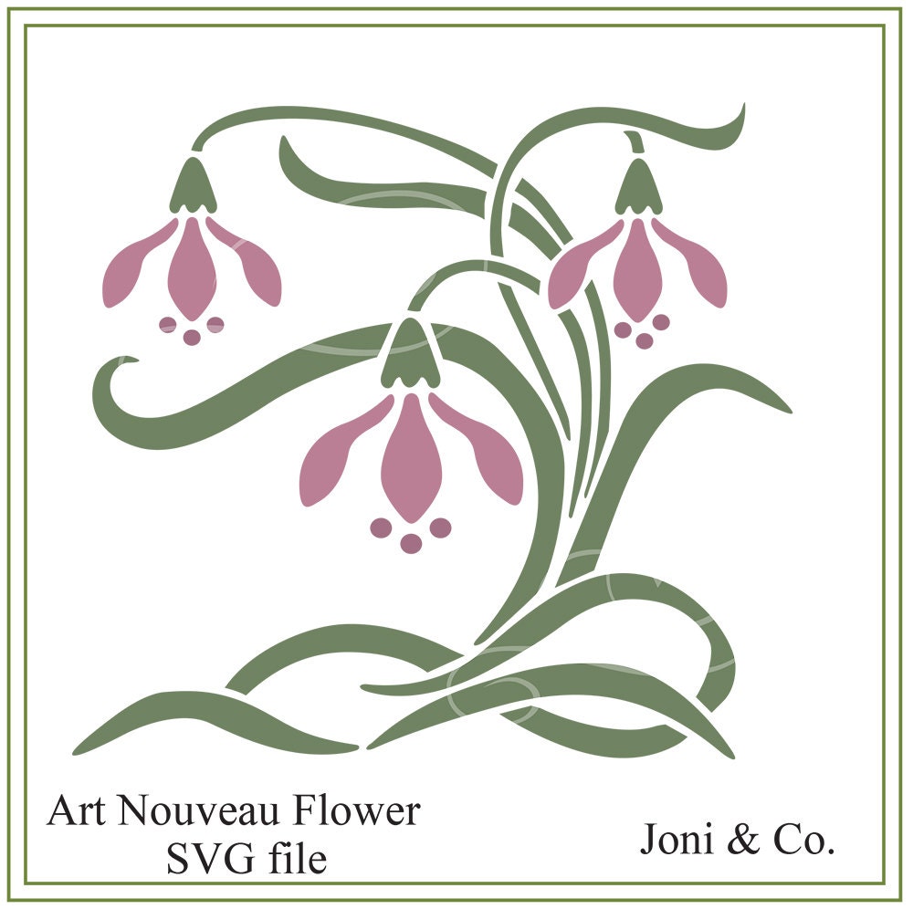Download Flower SVG Art Nouveau SVG Flowers svg vinyl cutting file ...