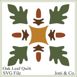 Quilt SVG, Oak leaf, acorn quilt svg, quilting svg, barn quilt,, printable, glass block svg, cards, sign svg, quilts, quilt, sign
