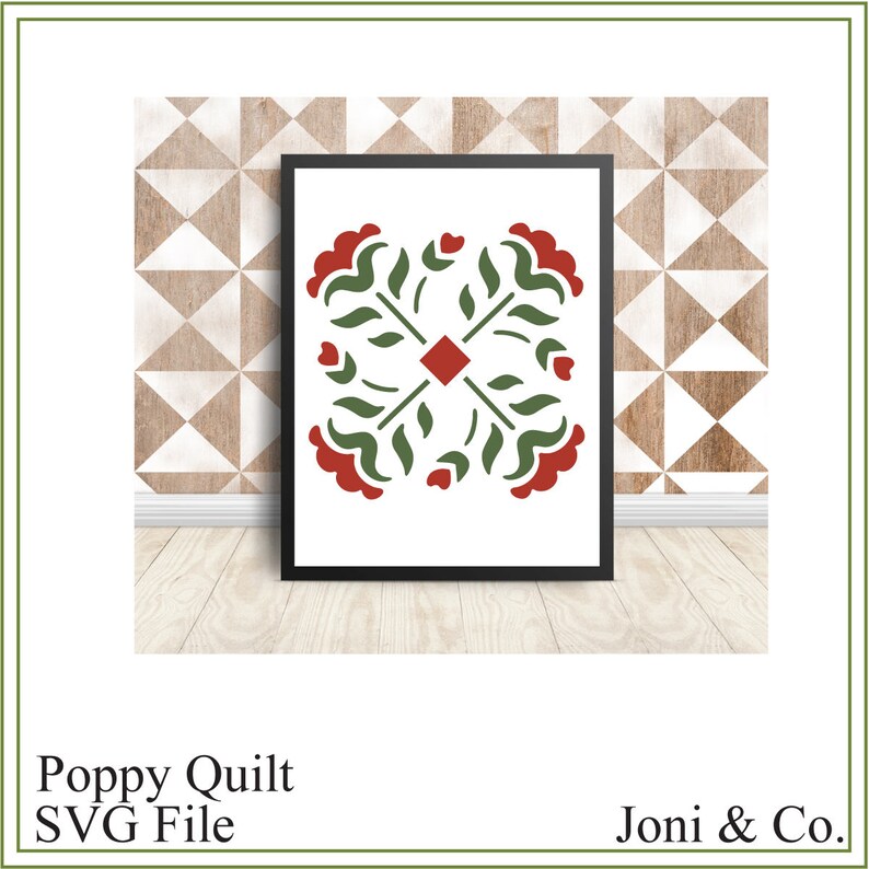 Download Quilt SVG Poppy quilt pattern svg quilting svg iron on | Etsy