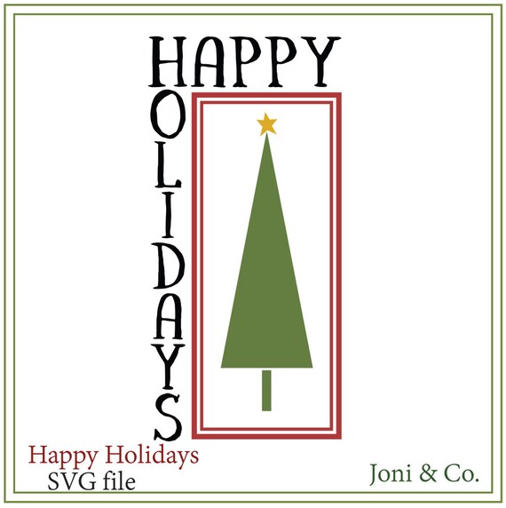 Christmas SVG file Happy Holidays svg Christmas cards  Etsy