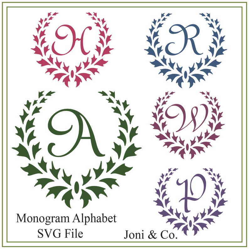 Download Monogram Alphabet svg Wedding SVG monogram alphabet vinyl ...