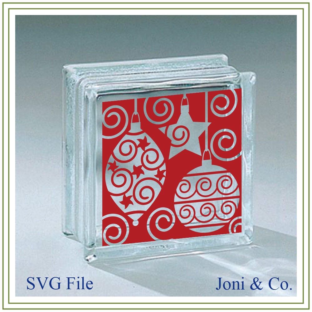 Download Christmas Glass Block SVG Glass Block SVG cut file Glass ...