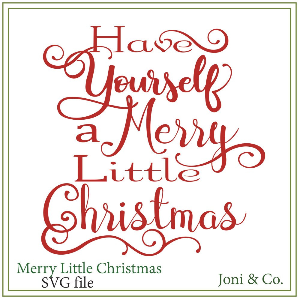 Download Christmas SVG file Merry Little Christmas svg cards | Etsy