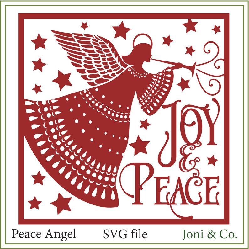 Download Christmas Angel SVG Peace Angel Glass Block SVG Glass | Etsy
