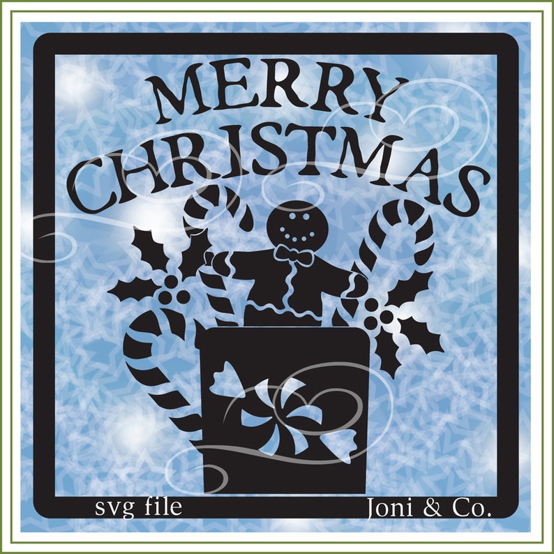 Christmas Glass Block SVG Cute Gingerbread. Glass Blocks Etsy