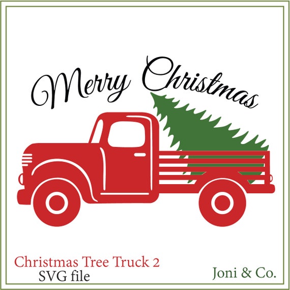 Download Christmas Tree Truck SVG Red truck svg Rustic Country Farm ...