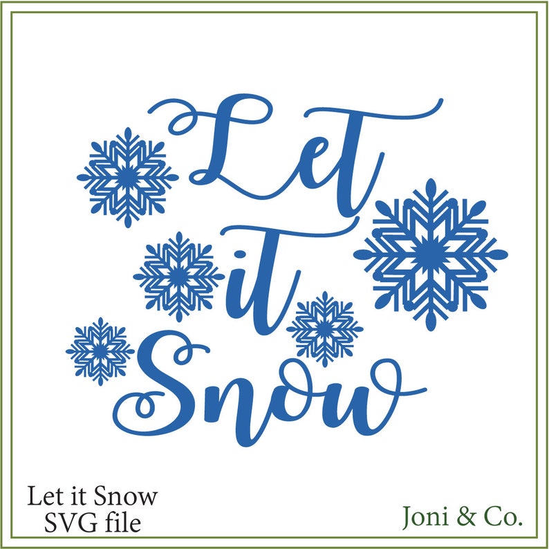 Download Christmas SVG file Let it Snow svg Christmas cards | Etsy