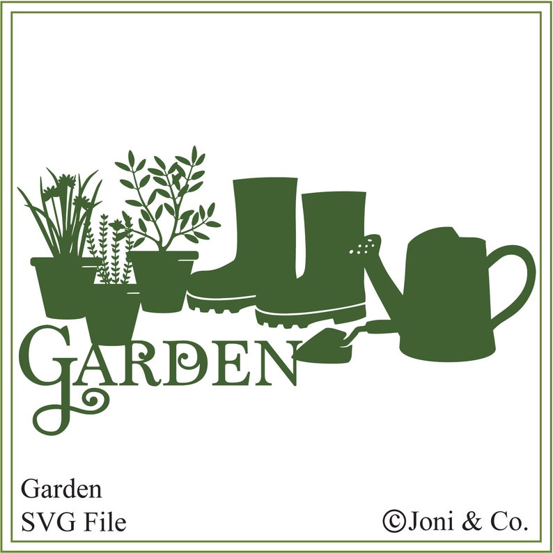 Download Garden svg Illustrated Garden word svg iron on transfer ...