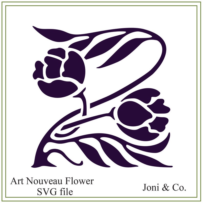 Download Flower SVG Art Nouveau SVG Flowers svg vinyl cutting file ...