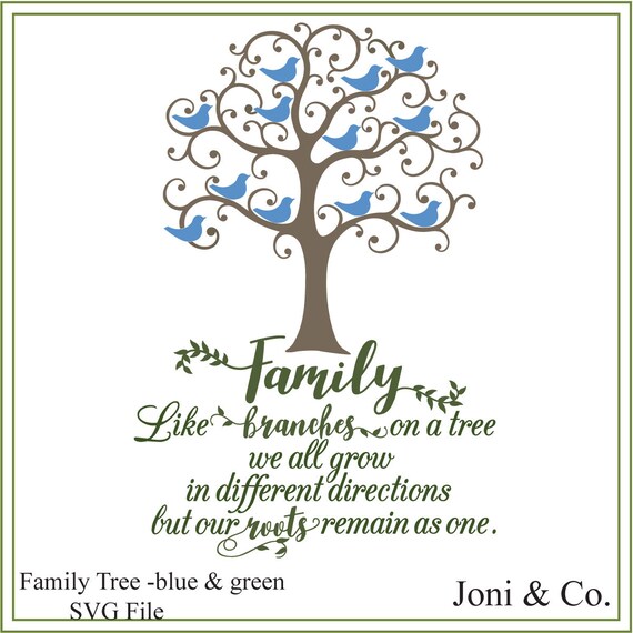 Download Family Tree Svg Like Branches Of A Tree Svg Printable Blue Etsy