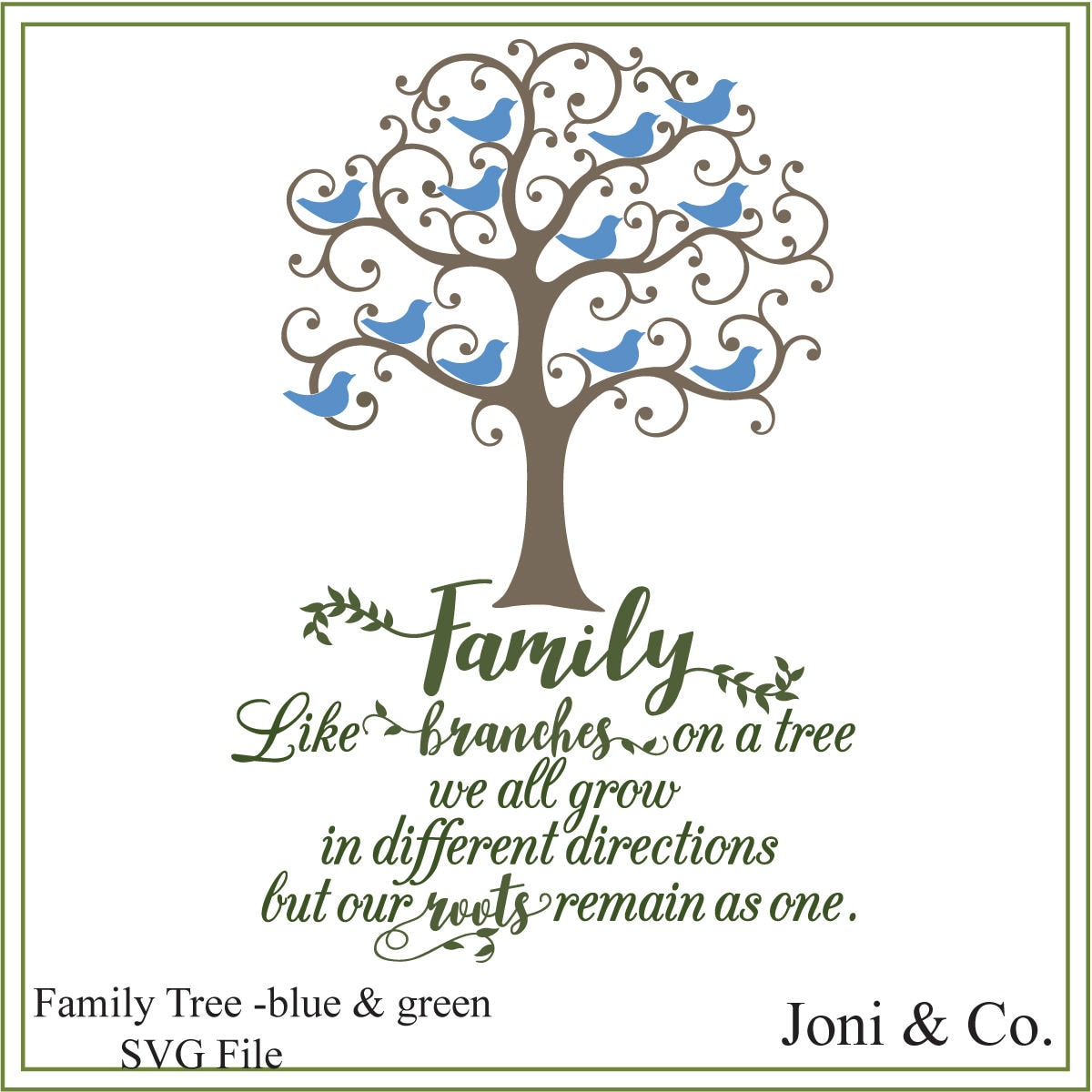 Download Family Tree Svg Like Branches Of A Tree Svg Printable Blue Etsy
