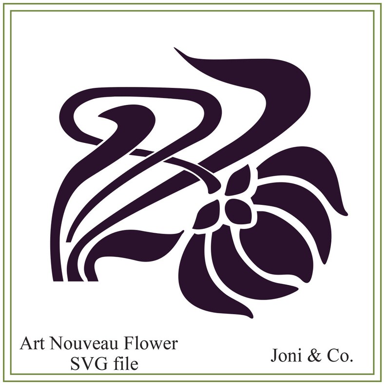 Download Flower SVG Art Nouveau SVG Flowers svg vinyl cutting file ...