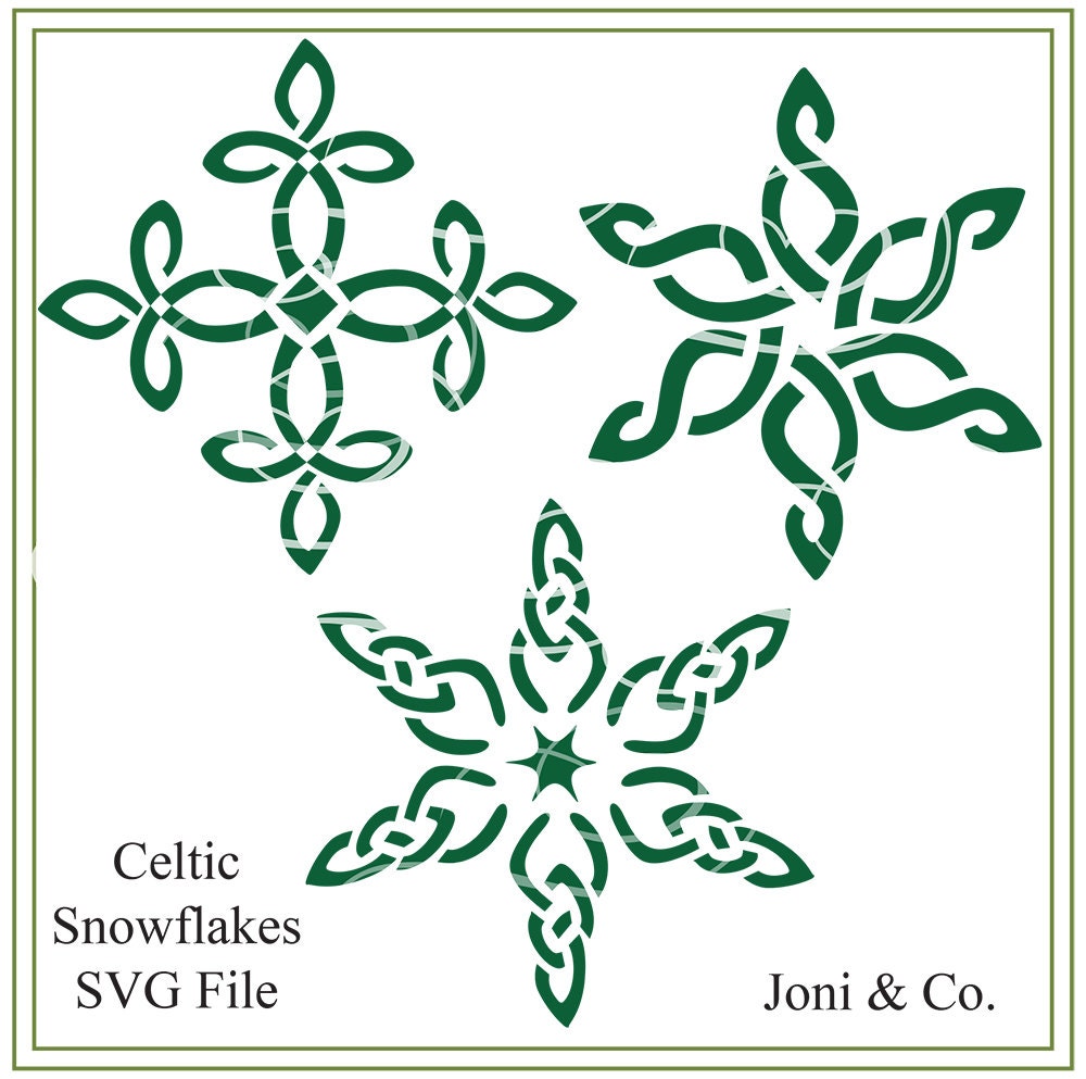 Celtic Snowflakes SVG Irish Svg Cut File SVG Celtic Glass - Etsy UK