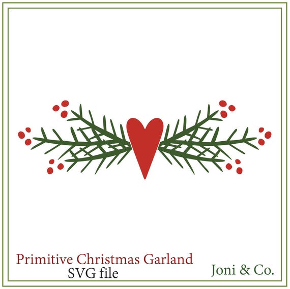 Download Primitive Christmas svg Primitive Garland svgChristmas | Etsy