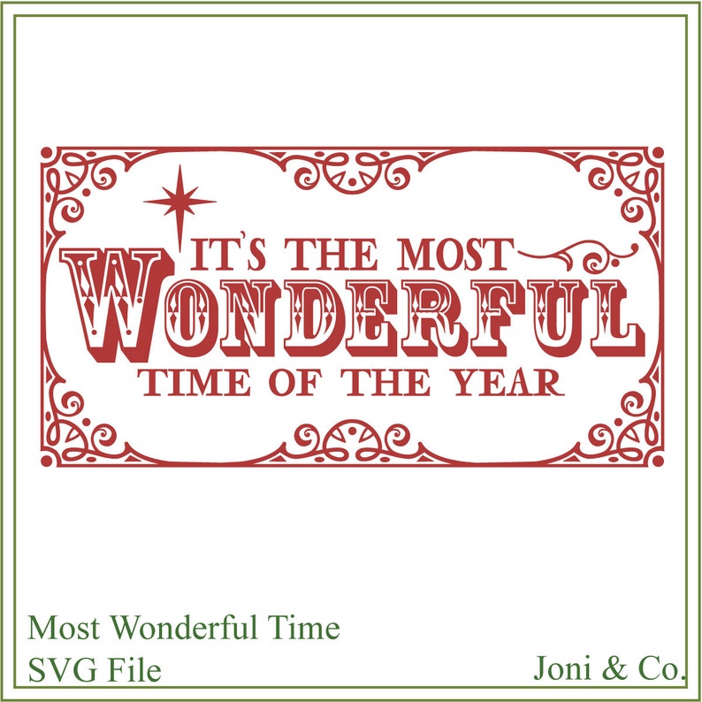 Christmas SVG. Most Wonderful Time of the Year Svg Rustic - Etsy