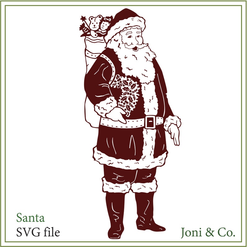 Download Christmas SVG file Santa svg Christmas cards printable ...