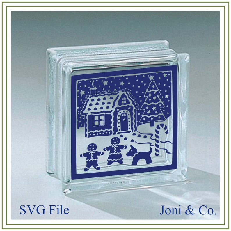 Christmas SVG File Glass Blocks Gingerbread Svg Glass Block Etsy