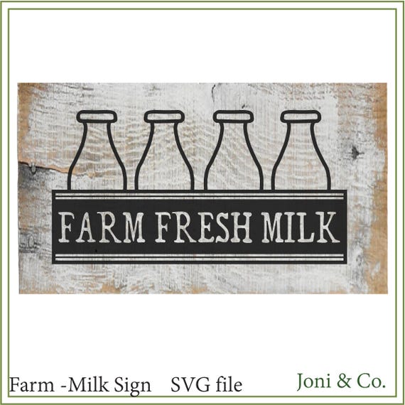 Download Farmhousesvg Farm Fresh Milk Sign Svg Kitchen Sign Svg Etsy PSD Mockup Templates