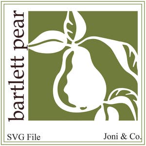 File SVG pera, cartello da giardino svg, blocco di vetro svg, frutta, file di taglio estivo, biglietti di auguri, trasferimento a caldo, giardino svg