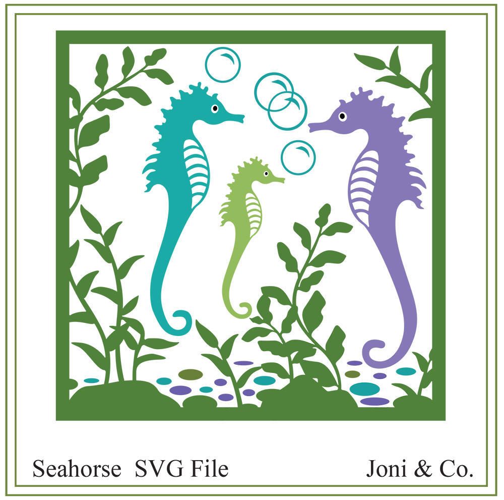 Download Seahorse Sea horse svg fish bowl svg glass block design | Etsy