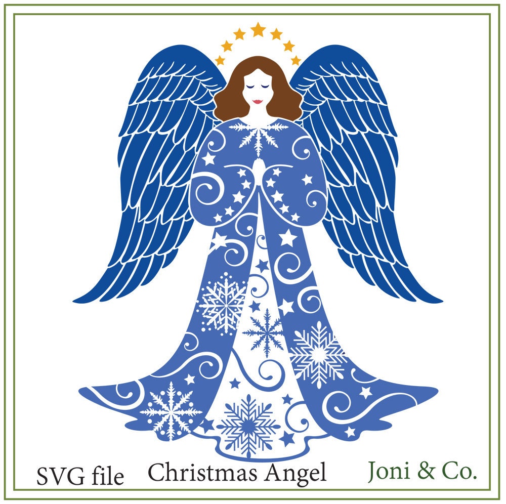 Download Christmas Angel Svg Angel Printable Svg Printable Christmas Etsy