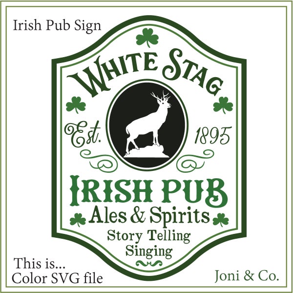 Celtic svg, Irish Pub Sign svg download, Celtic, pub sign svg, signs, printable, iron on transfer, vinyl cut file, St. Patrick's Day svg