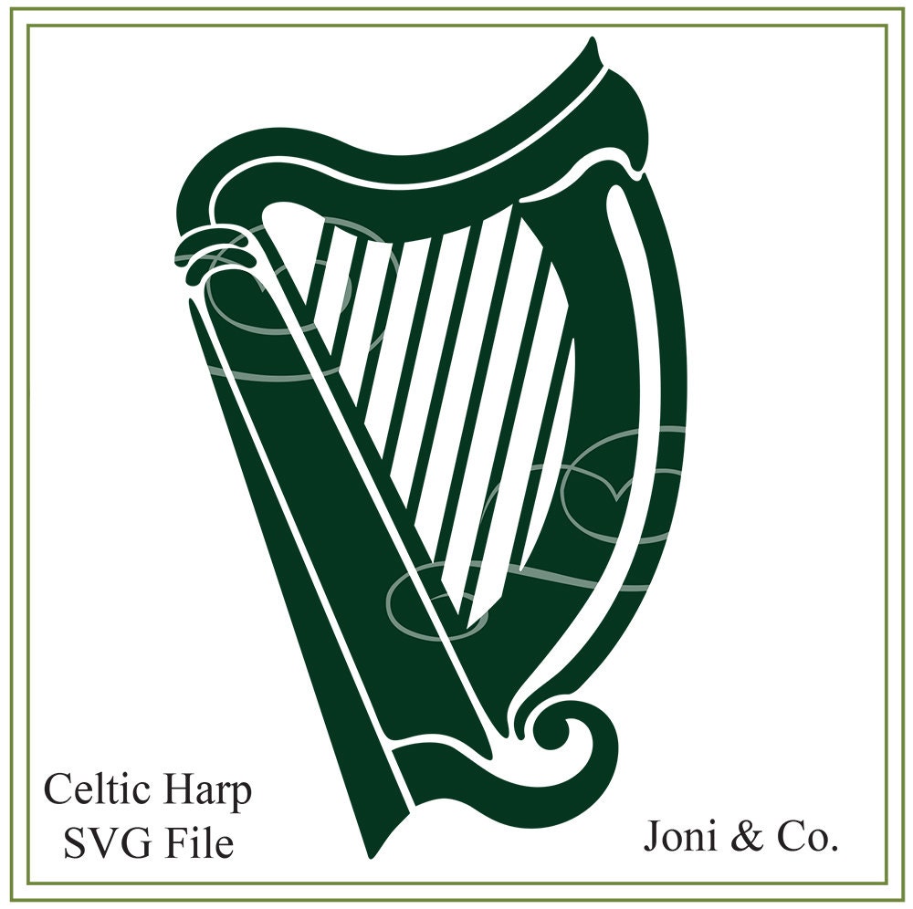 Celtic Harp SVG Irish Svg Cut File SVG Celtic Glass Block Etsy UK