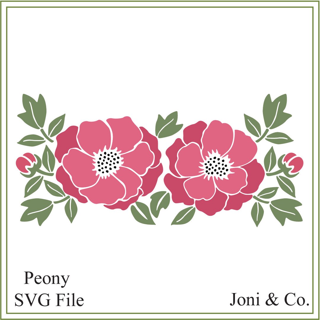 Peony Svg, Flower Svg, Flowers Svg, Printable, Invitations, Signs