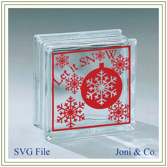 Christmas Glass Block SVG, Let It Snow Svg. Glass Block SVG Cut File, Glass  Blocks, Vinyl Cutting, Cards, Iron on Transfer, Christmas Crafts 