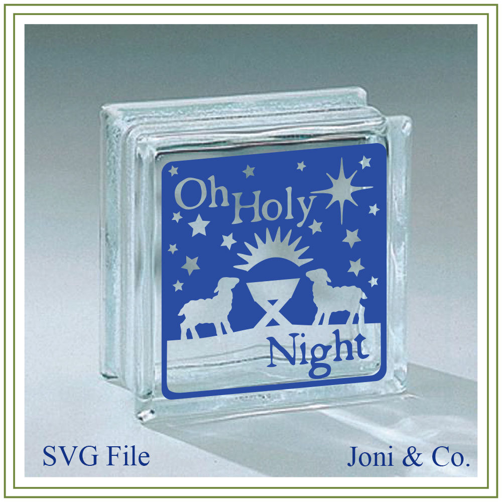 Nativity Christmas Glass Block SVG Nativity svg Glass Block Etsy
