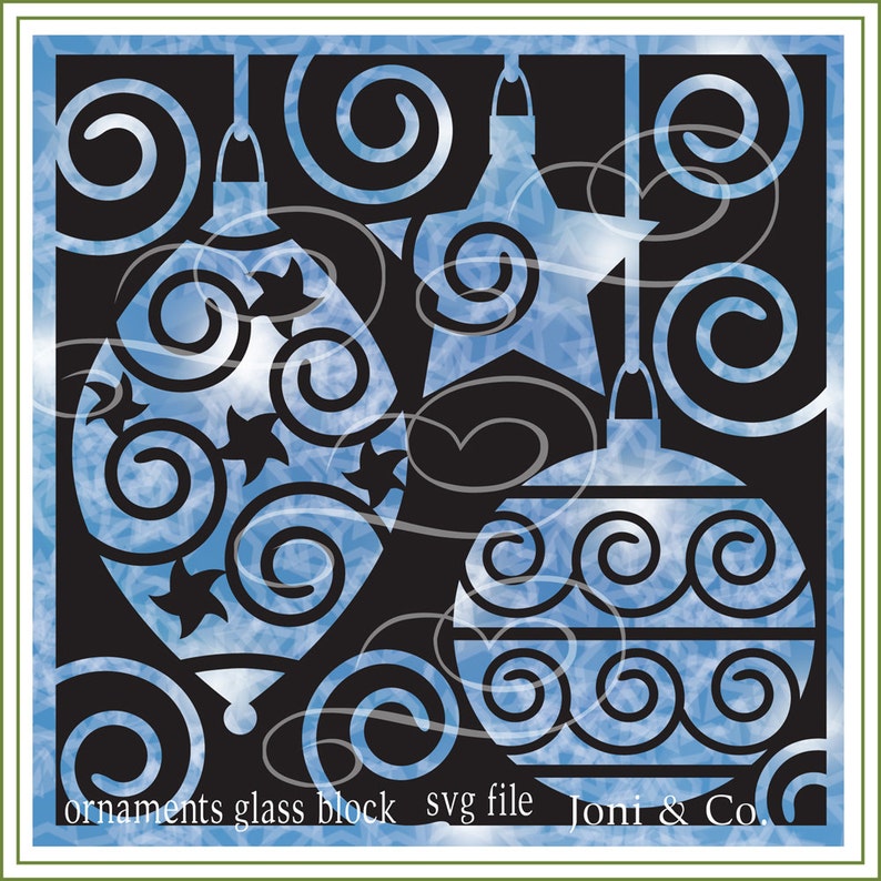 Christmas Glass Block SVG Glass Block SVG Cut File Glass Etsy