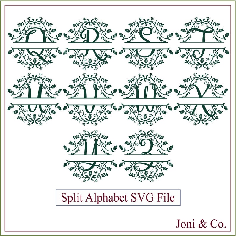 Free Free 180 Floral Monogram Letter Svg SVG PNG EPS DXF File