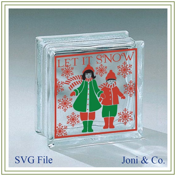 Download Christmas Glass Block SVG Let it Snow svg Glass Block SVG ...