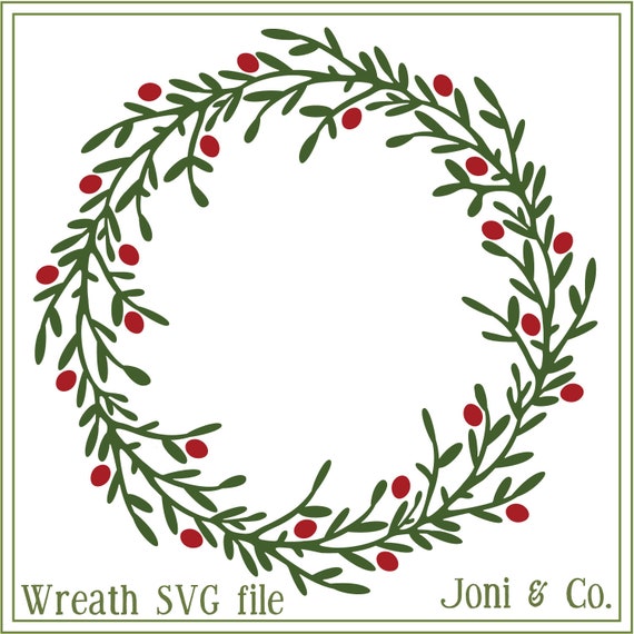 Download Free Christmas Wreath Svg Twig And Berry Wreath Svg Primitive Etsy SVG DXF Cut File